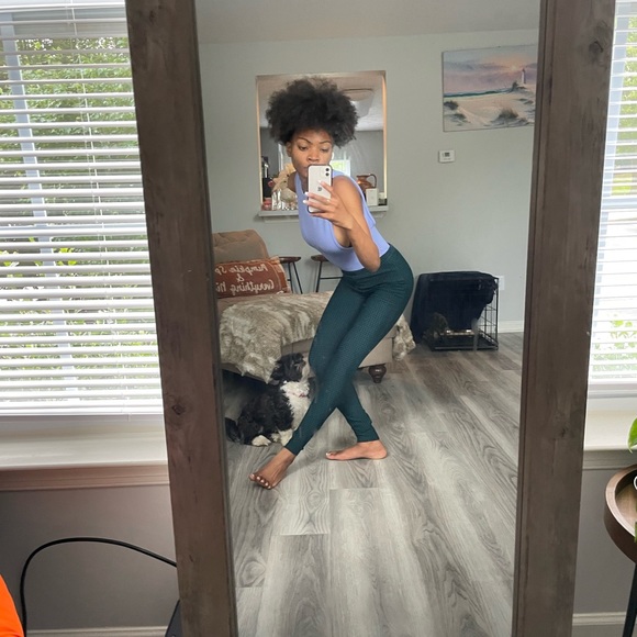 Green/Black Plaid Skinny Pants - Picture 5 of 15